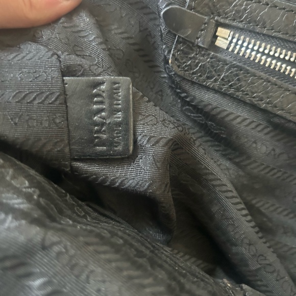 Rare Vintage Prada Black Leather Bag with Silver Studs Project Bag - Picture 10 of 16